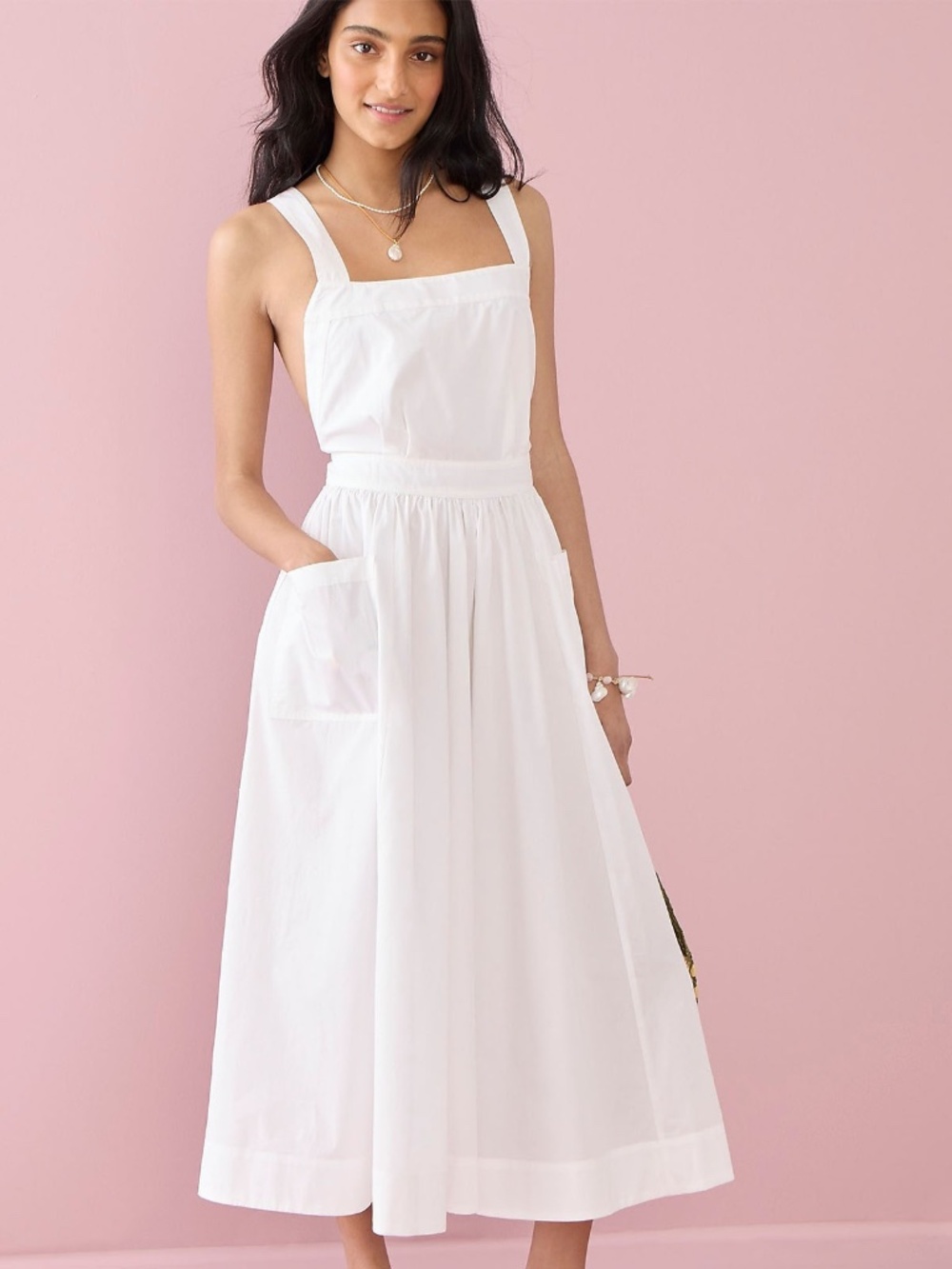 JCREW White Apron Dress